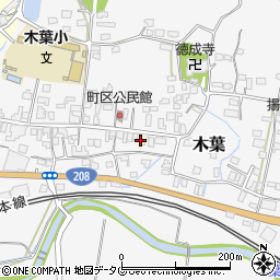 熊本県玉名郡玉東町木葉45周辺の地図