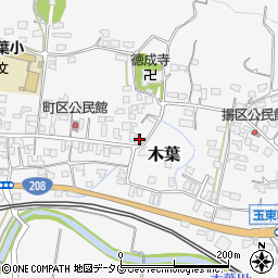 熊本県玉名郡玉東町木葉1036周辺の地図