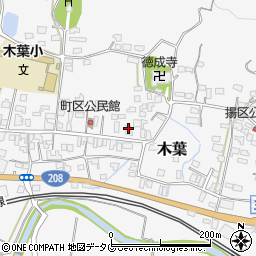 熊本県玉名郡玉東町木葉1087周辺の地図