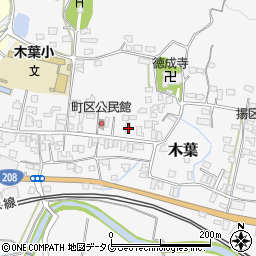 熊本県玉名郡玉東町木葉1089周辺の地図