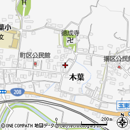 熊本県玉名郡玉東町木葉1043周辺の地図