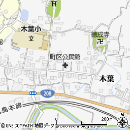 熊本県玉名郡玉東町木葉1096周辺の地図