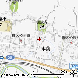 熊本県玉名郡玉東町木葉1042周辺の地図