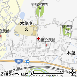熊本県玉名郡玉東町木葉1077周辺の地図