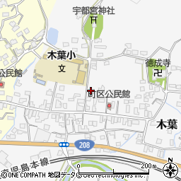 熊本県玉名郡玉東町木葉1077周辺の地図