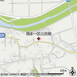 福本一区公民館周辺の地図