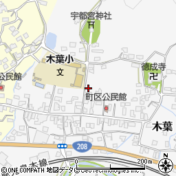 熊本県玉名郡玉東町木葉1076周辺の地図