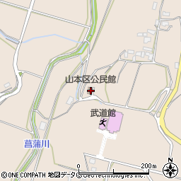 山本区公民館周辺の地図