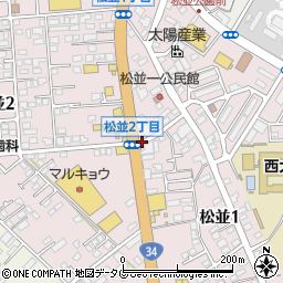 長崎県大村市松並周辺の地図