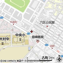 長崎県大村市古町2丁目345周辺の地図