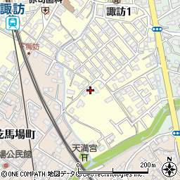 長崎県大村市諏訪1丁目735-2周辺の地図