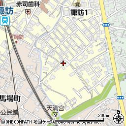 長崎県大村市諏訪1丁目735周辺の地図