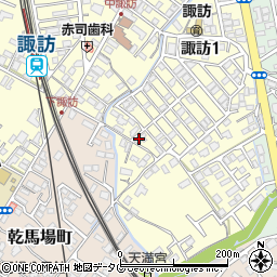 長崎県大村市諏訪1丁目86周辺の地図