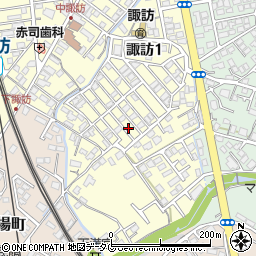 長崎県大村市諏訪1丁目105周辺の地図