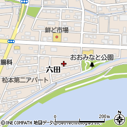 六田公民館周辺の地図