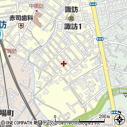 長崎県大村市諏訪1丁目106周辺の地図