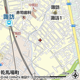 長崎県大村市諏訪1丁目80-2周辺の地図