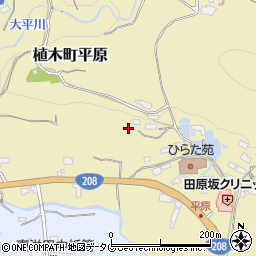 熊本県熊本市北区植木町平原周辺の地図