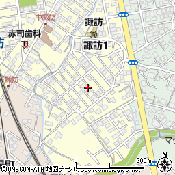 長崎県大村市諏訪1丁目112周辺の地図