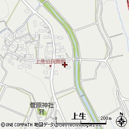 熊本県合志市上生1052-3周辺の地図