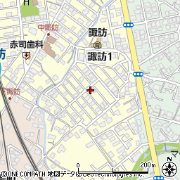 長崎県大村市諏訪1丁目123周辺の地図