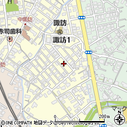 長崎県大村市諏訪1丁目126周辺の地図