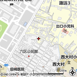 長崎県大村市諏訪3丁目1892周辺の地図