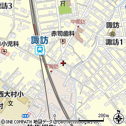 長崎県大村市諏訪1丁目155-1周辺の地図