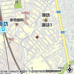 長崎県大村市諏訪1丁目67周辺の地図