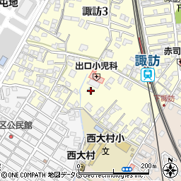 長崎県大村市諏訪3丁目72周辺の地図