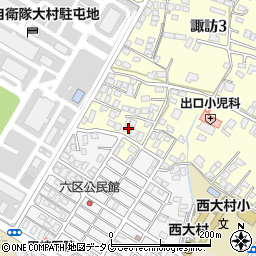 長崎県大村市諏訪3丁目1888-2周辺の地図