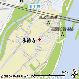 熊本県玉名市永徳寺周辺の地図