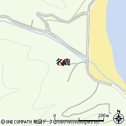 高知県四万十市名鹿周辺の地図