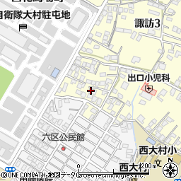 長崎県大村市諏訪3丁目1888周辺の地図