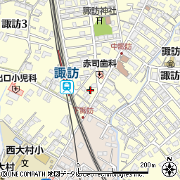 長崎県大村市諏訪2丁目223周辺の地図