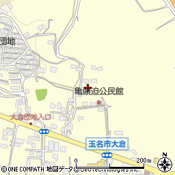 熊本県玉名市大倉周辺の地図