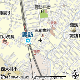 長崎県大村市諏訪2丁目207周辺の地図