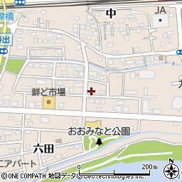 熊本県玉名市六田周辺の地図