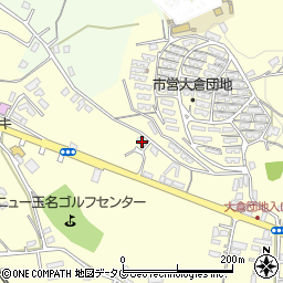 熊本県玉名市大倉1375-1周辺の地図