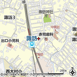 長崎県大村市諏訪2丁目8周辺の地図