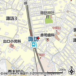 長崎県大村市諏訪2丁目12周辺の地図
