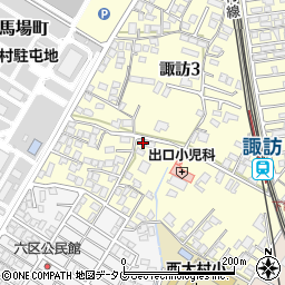 長崎県大村市諏訪3丁目74周辺の地図