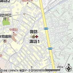 長崎県大村市諏訪1丁目696周辺の地図