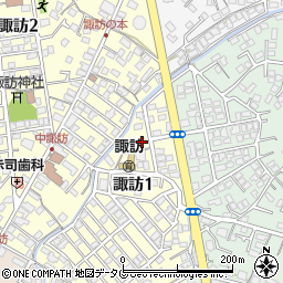 長崎県大村市諏訪1丁目625周辺の地図