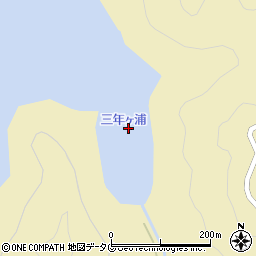 三年ケ浦周辺の地図