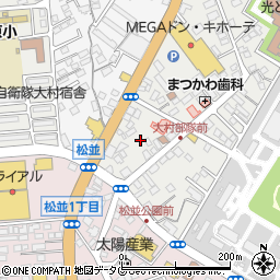 長崎県大村市西大村本町206周辺の地図