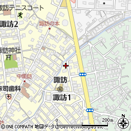 長崎県大村市諏訪1丁目623周辺の地図