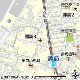 長崎県大村市諏訪3丁目260-7周辺の地図