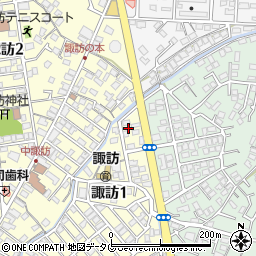 長崎県大村市諏訪1丁目622周辺の地図