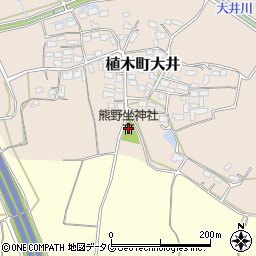 熊野坐神社周辺の地図